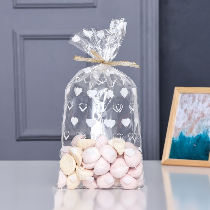 Пакет фасовочный БОПП, "Сердца" 20*35 см Пакет фасовочный БОПП, "Сердца" 20*35 см