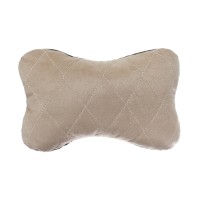 Подушка автомобильная подарочная, косточка, на подголовник, "Для тебя", велюр, бежевый, 16 х 24 см