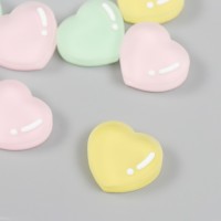 Декор для творчества пластик "Сердечко с восклицательным знаком" МИКС 2,4х2,1 см