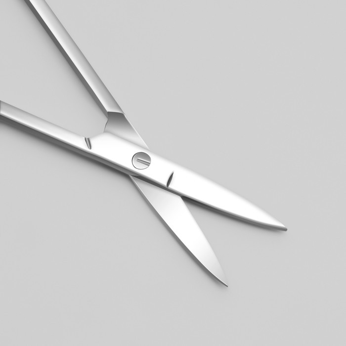 Ножницы маникюрные, прямые, узкие, 9,5 см, цвет серебристый