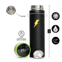 Термос «Заряд», 500 мл, с ситечком, с датчиком температуры