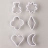 Формы для выпечки печенья «Нежность», набор 6 шт., пластик
