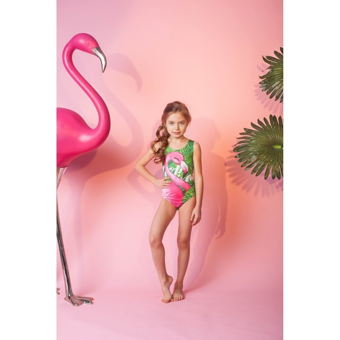 Купальник KAFTAN "Tropical", рост 122-128 (34), зелёный