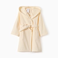 Халат махровый детский «Экономь и Я», размер 32, хлопок 100%, 340 г/м², молочный