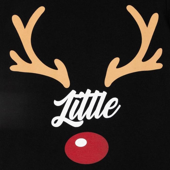 Футболка новогодняя детская KAFTAN "Хmas litlle one" размер 36 (134-140 см)