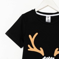 Футболка новогодняя детская KAFTAN "Хmas litlle one" размер 36 (134-140 см)