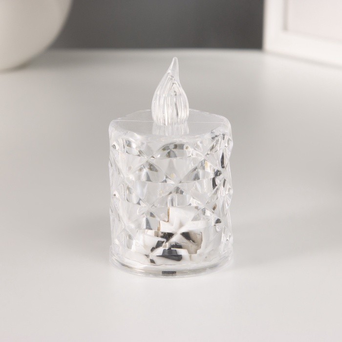 Ночник "Хрустальная свеча" LED 0.3Вт 4х4х6,5см