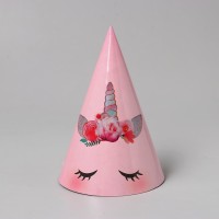 Колпак праздничный бумажный «Единорог. Мордочка», 16 см