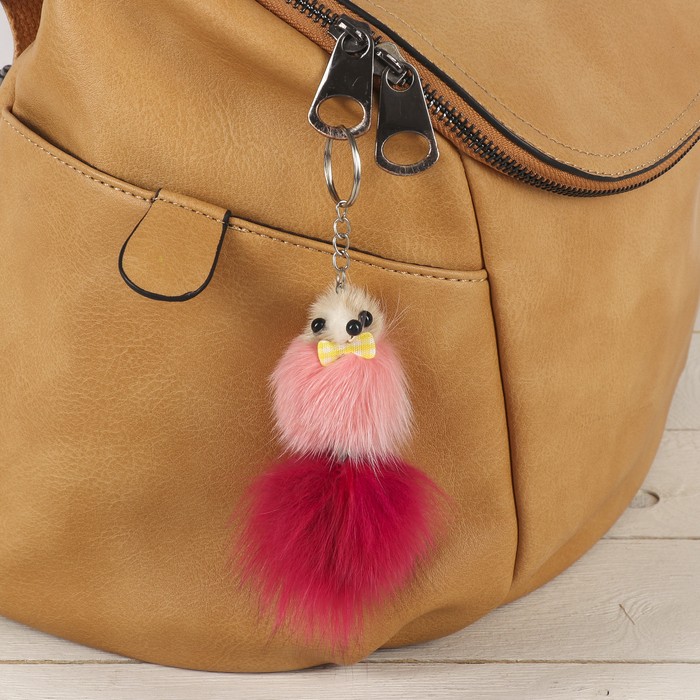 Пушистик на подвеске "Милашка" 4,5 х 4,5 х 12,5 см, цвета МИКС