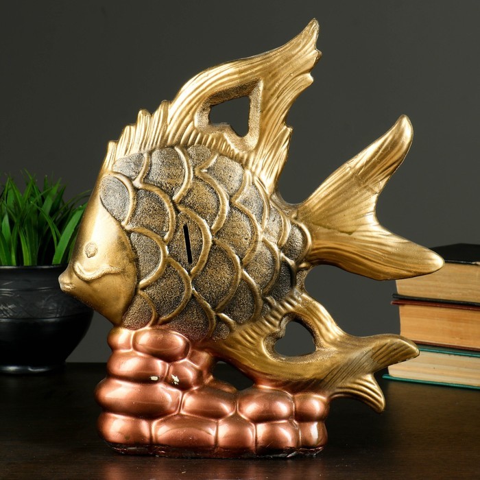 Копилка "Золотая рыбка" 28х8х32см