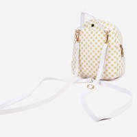 Рюкзак женский из искусственной кожи на молнии, 1 карман, цвет белый