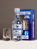 Набор «Абсолютно»: гель для душа во флаконе водка 250 мл и стопка с пулей, Чистое счастье