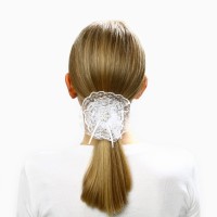 Бант для волос на резинке школьный, белый, 10.5 см, Минни Маус