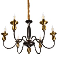 Люстра "Энни" 6х40Вт Е14 латунь 69х69х44 см BayerLux