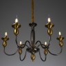Люстра "Энни" 6х40Вт Е14 латунь 69х69х44 см BayerLux