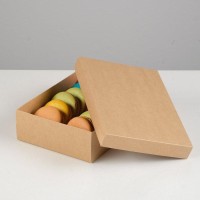 Коробка картонная без окна, белый, 21 х 15 х 5 см