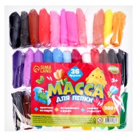 Воздушный пластилин, большой набор 36 цветов по 10 г