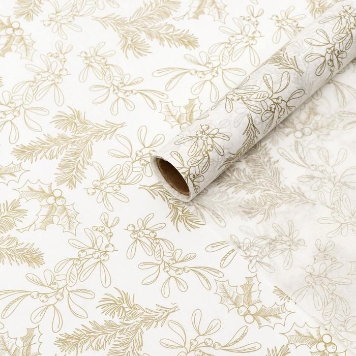 Бумага силиконизированная «Веточки и ягодки», для выпечки, 0,38 х 5 м