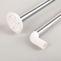 Карниз для ванной комнаты г-образный, 80×80 см, цвет белый