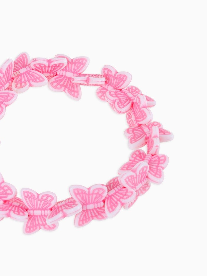 Браслет детский «Выбражулька. Танцующие бабочки», d=6 см, розовый