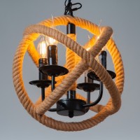 Люстра BayerLux "Плетение" 4x40Вт E27 черный 40х40х140 см
