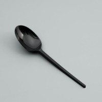 Ложка одноразовая столовая "Черная" в индивидуальной упаковке, 16,5 см