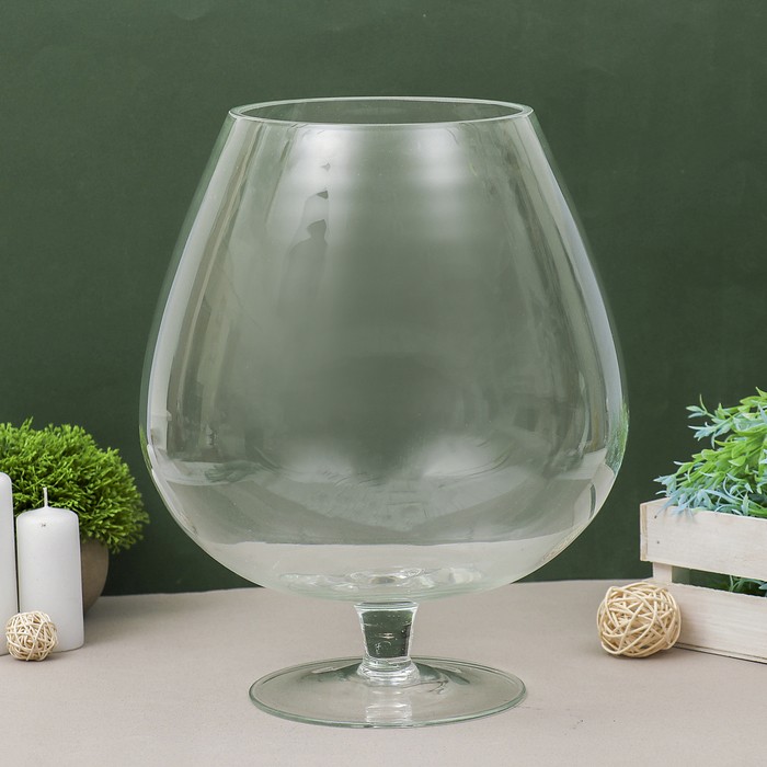 Ваза "Бренди" бокал на ножке d-17.5см, h-29х23,5см, 7л  2073