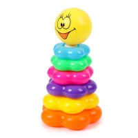 Пирамидка «Смайлик», 6 колец