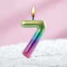 Свеча в торт «Цифра 7», 5.5 см