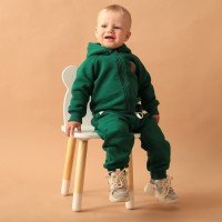 Костюм детский (толстовка, брюки) «Крошка Я» Oranges, рост 62-68 см, зелёный