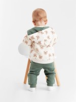 Костюм (джемпер, штанишки, боди) Крошка Я, рост 80-86 см, серый/зеленый