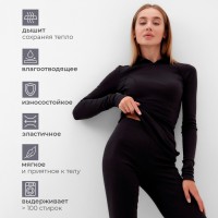 Термобельё женское (лонгслив, лосины) MINAKU, графит, размер 52