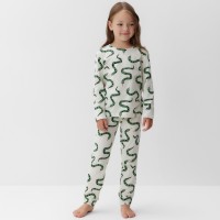 Пижама детская (лонгслив и брюки) KAFTAN «Змеи», размер 28 (86-92 см)