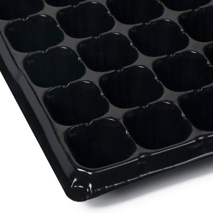 Кассета для рассады, 72 ячеек по 50 мл, чёрная, Greengo