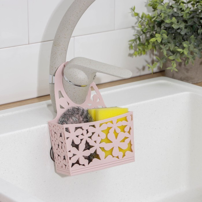 Подставка для губки «Гармония», 14×18,5×6,4 см, цвет МИКС