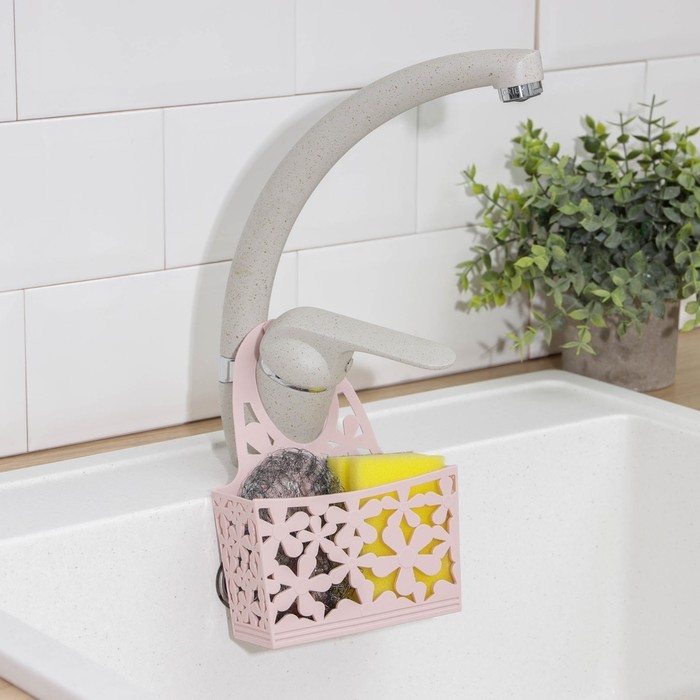 Подставка для губки «Гармония», 14×18,5×6,4 см, цвет МИКС