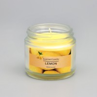 Свеча ароматическая "Scented Candle, Lemon", Лимон, 5*5см, 140 гр
