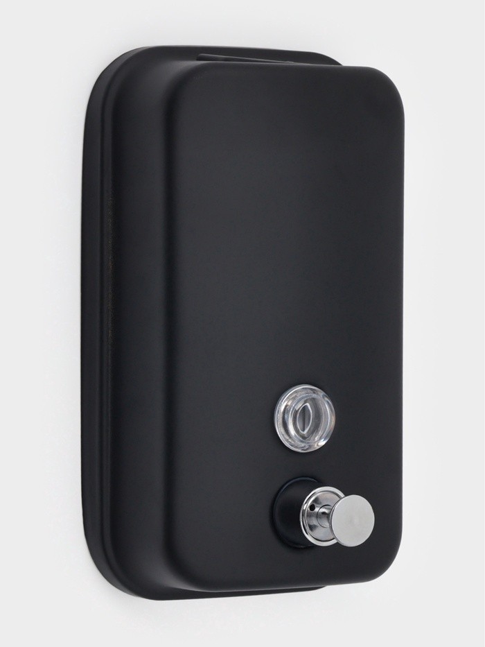 Диспенсер для жидкого мыла Stölz, механический, 800 мл, нержавеющая сталь, чёрный