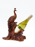 Подставка под бутылку TAKE IT EASY «Павлин», полистоун под дерево, 23×15×33 см