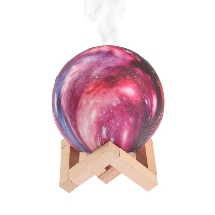 Увлажнитель-ночник Luazon HM-5 «Планета», ультразвуковой, 2 Вт, 0.8 л, от USB