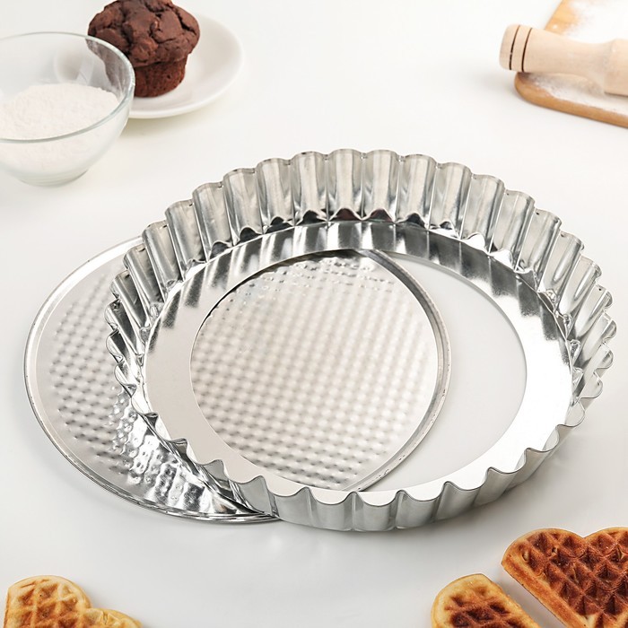 Форма для выпечки «Классика», 28×4,5 см, съёмное дно