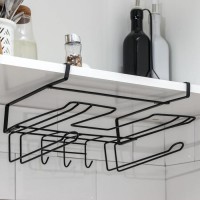 Держатель для кухонных принадлежностей подвесной Доляна, 28.5×25.5×16 см, чёрный