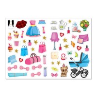 Книги с наклейкам «Наряди куколку. Для малышей», набор 4 шт. по 12 стр.