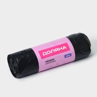Мешки для мусора с завязками Доляна «Люкс», 60 л, 40 мкм, 60×70 см, ПВД, 20 шт. в рулоне, чёрные