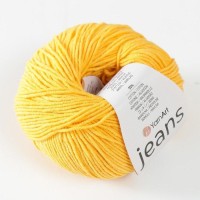 Пряжа "Jeans" 55% хлопок, 45% акрил 160м/50гр (35 желтый)