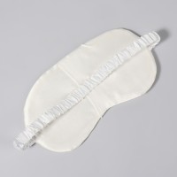 Маска для сна «ШЁЛК», 20×10 см, резинка одинарная, бежевая