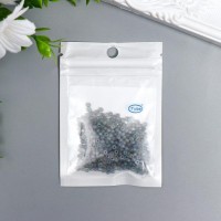 Бисер стекло 8/0 "Матовый полупрозрачный. Серый бензин" 10 гр