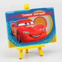 Алмазная мозаика с частичным заполнением для детей «Тачки», 16 х 10,5 см