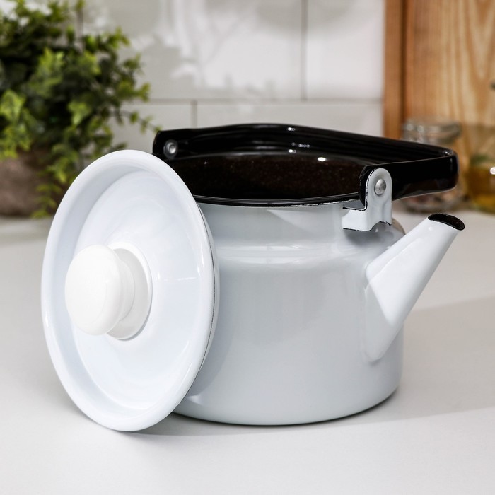 Чайник, 2 л, без деколи, индукция, цвет белый Чайник, 2 л, без деколи, индукция, цвет белый