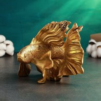 Фигура "Золотая рыбка" 21х14х15см, золото с позолотой